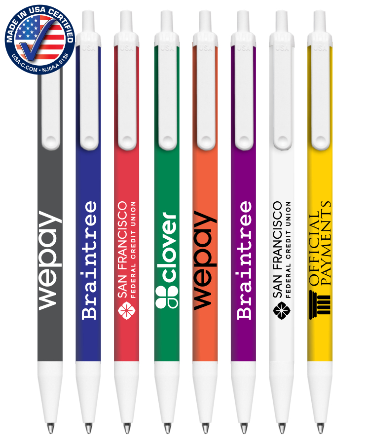 Certified Click Stick Pen - Colors with White Trim 1