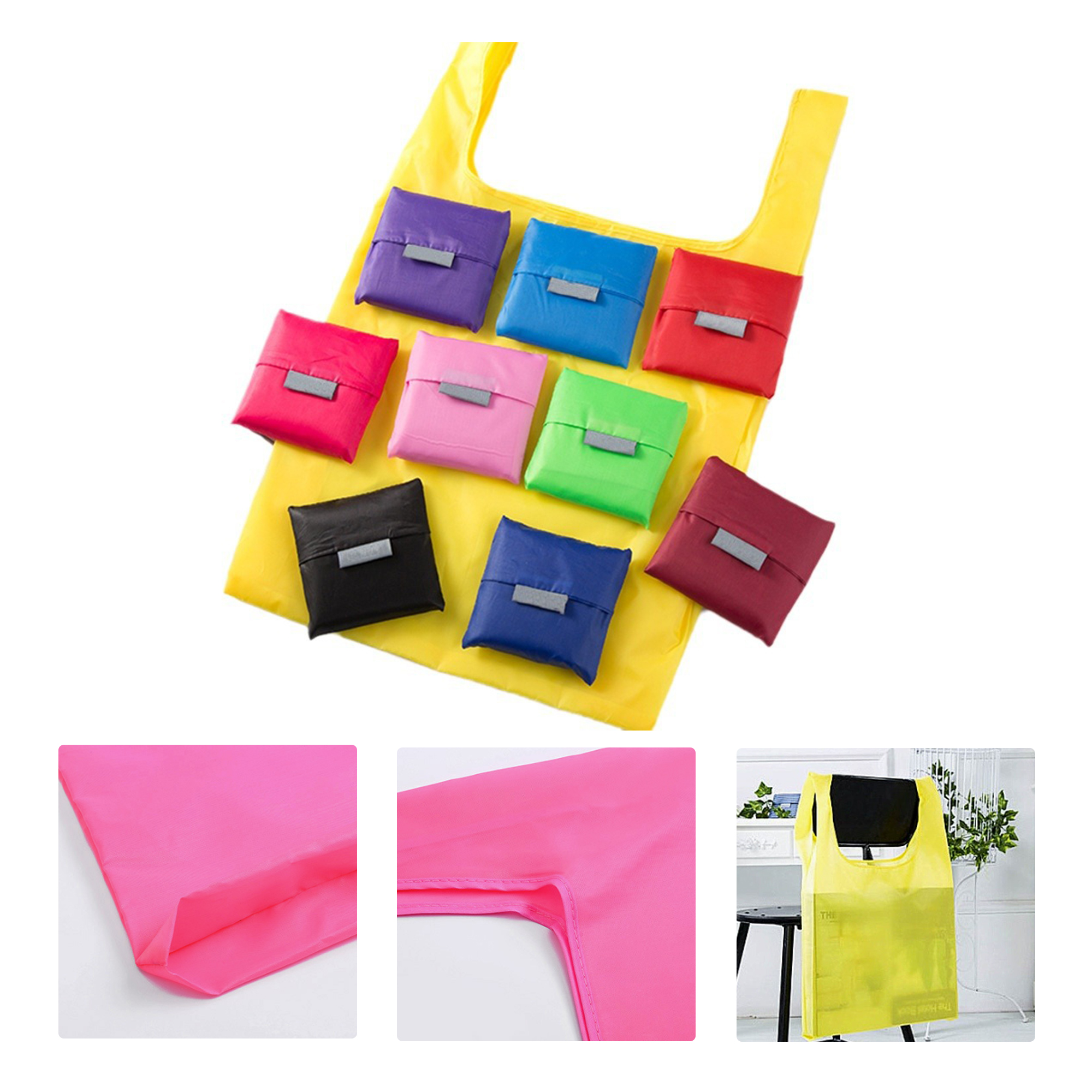 MOQ 50 Oxford Cloth Foldable Shopping Bag Custom Logo Reusable Tote, custom tote bag with logo imprint 2