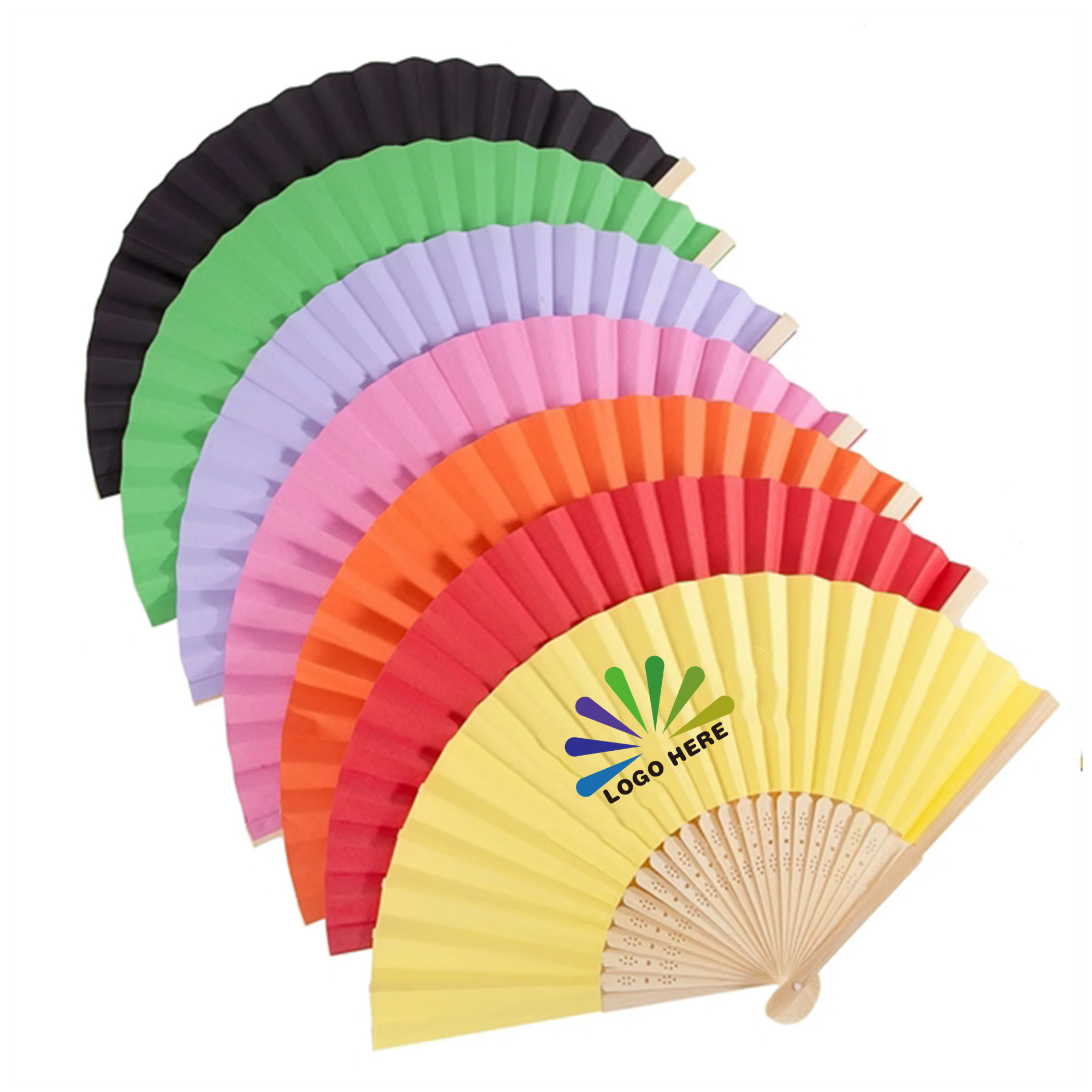Foladble Fabric Bamboo Fan 3