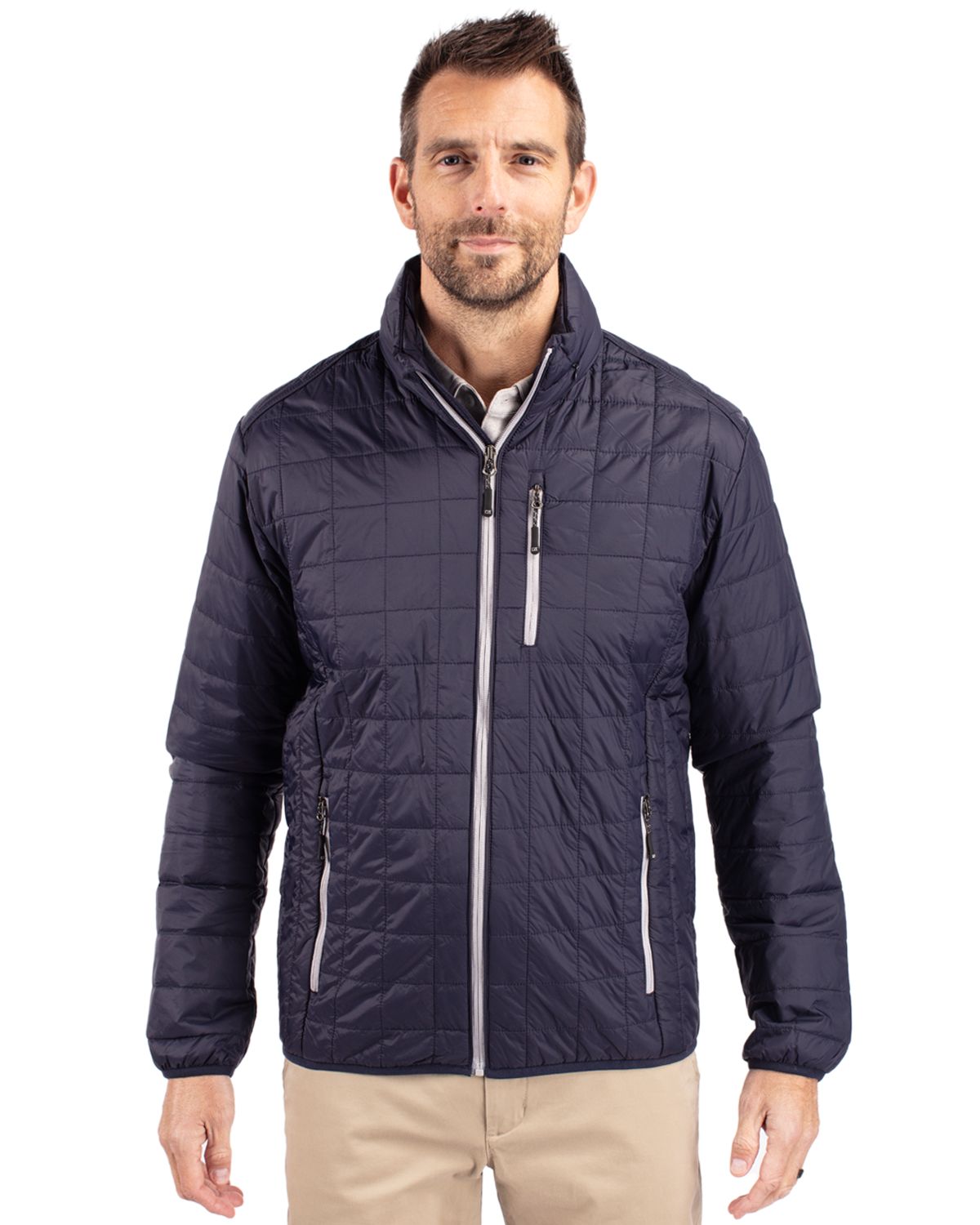Cutter & Buck Rainier Recycled Insulated Puffer Mens Full Zip Jacket 49