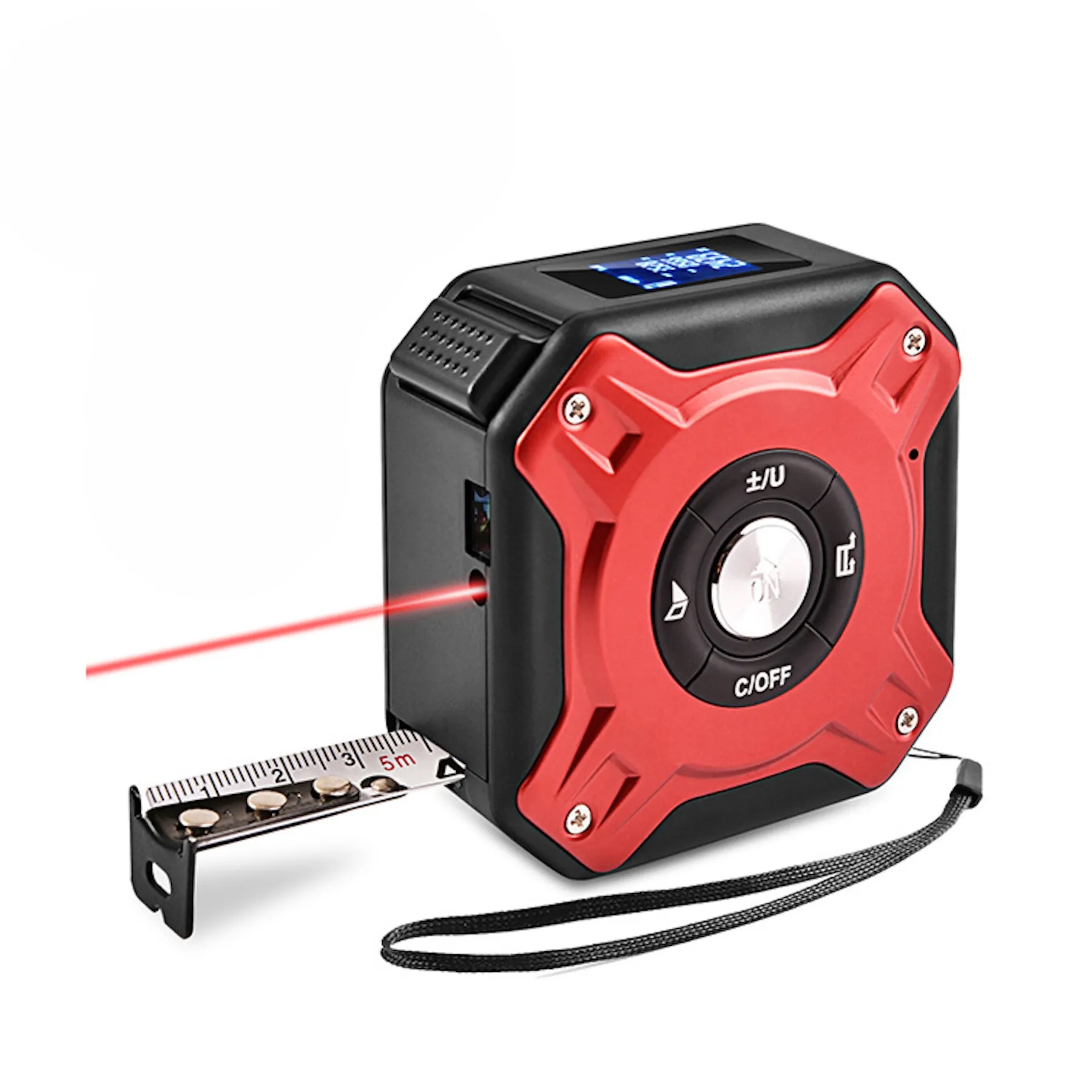 2 in 1 USB Rechargable Lasers Distance Tape Measure 2