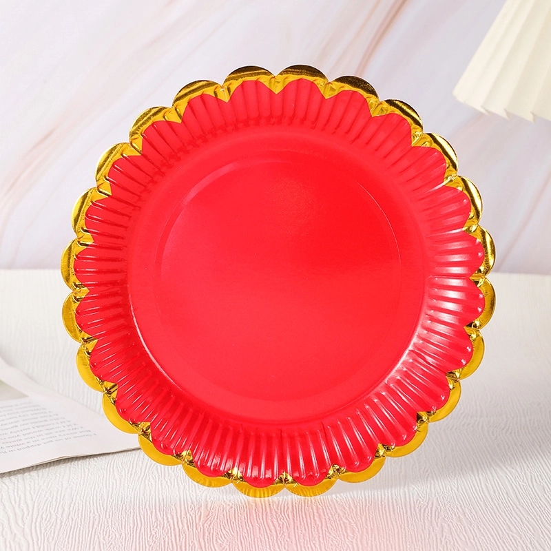 Custom 7" Disposable Party Picnic Salad Dessert Paper Plate 2