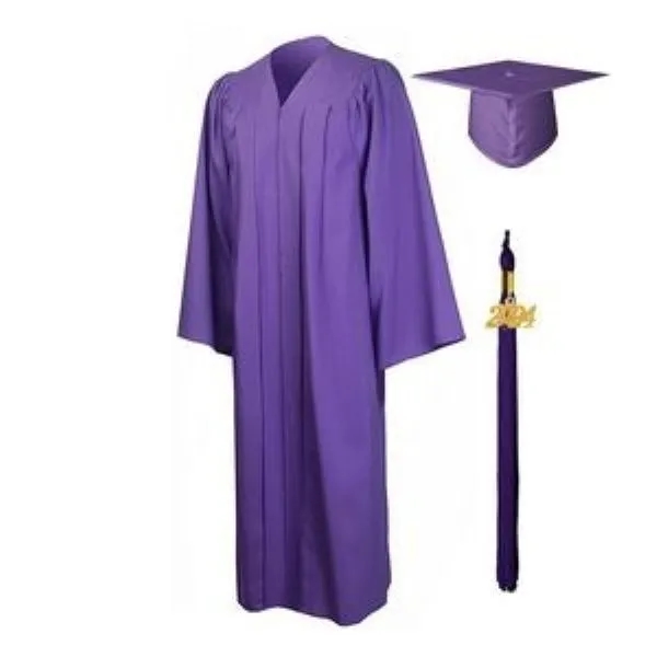 Matte Graduation Gown Cap Tassel Set 5