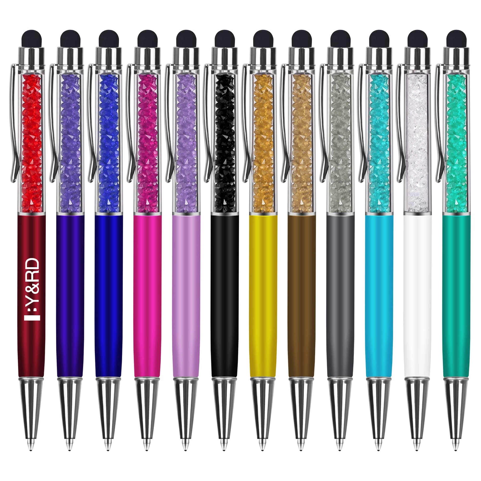 Crystal Ballpoint Pens with Stylus