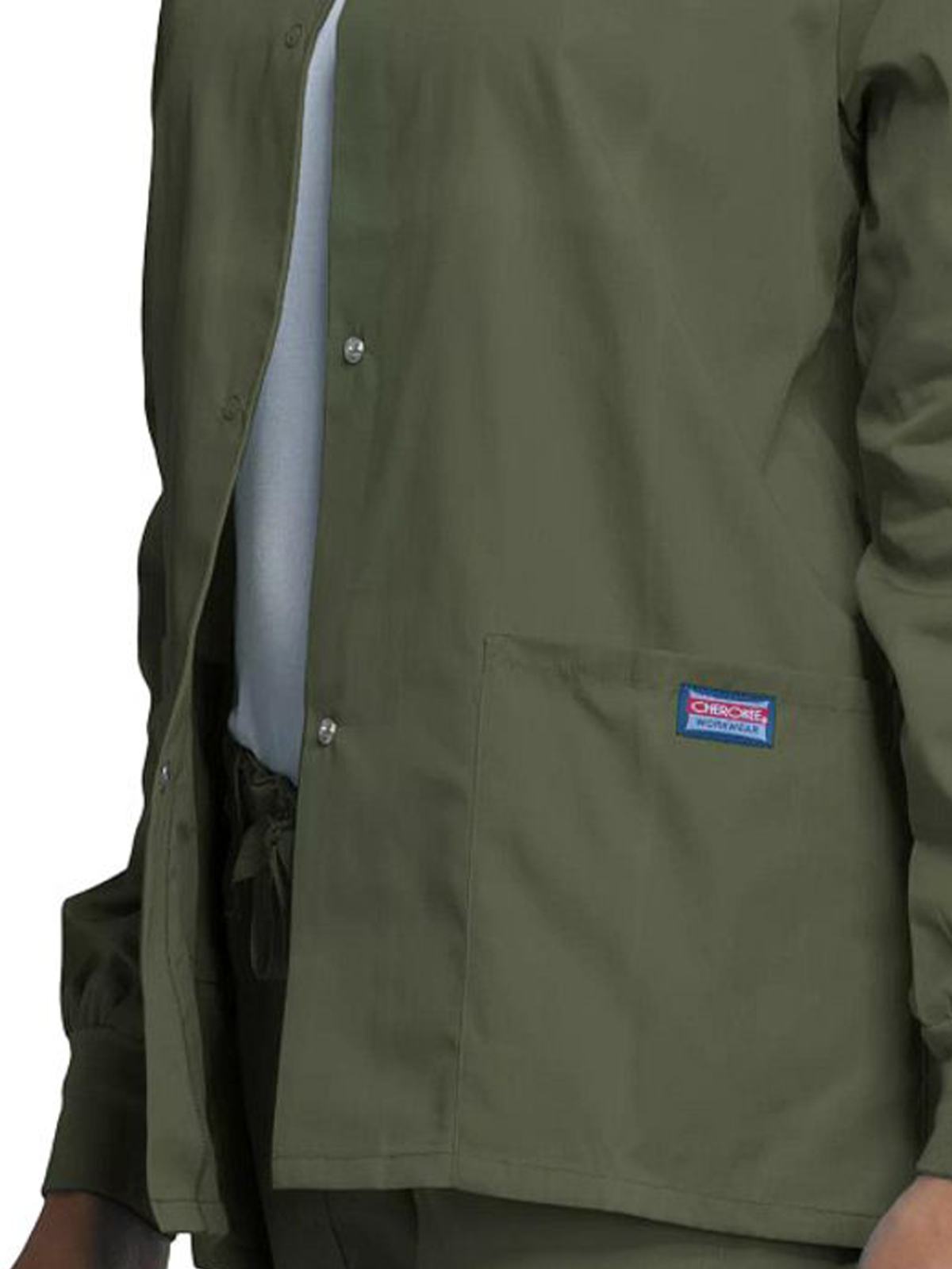 Cherokee - Workwear Originals - Women's 3-Pocket Snap Front Jacket 11