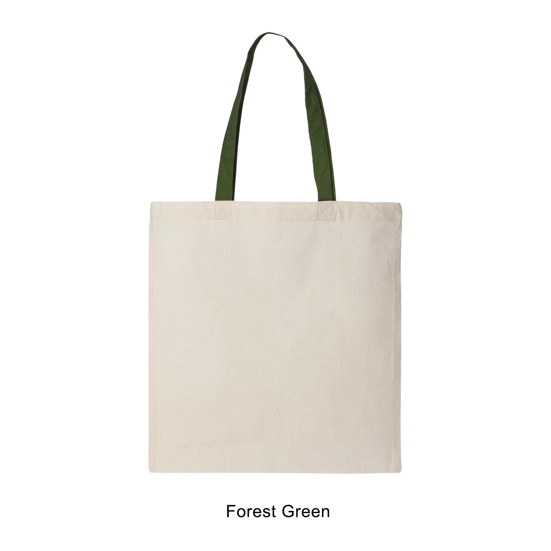6 oz. 100% Cotton Canvas Tote Bag with Color Handle 12