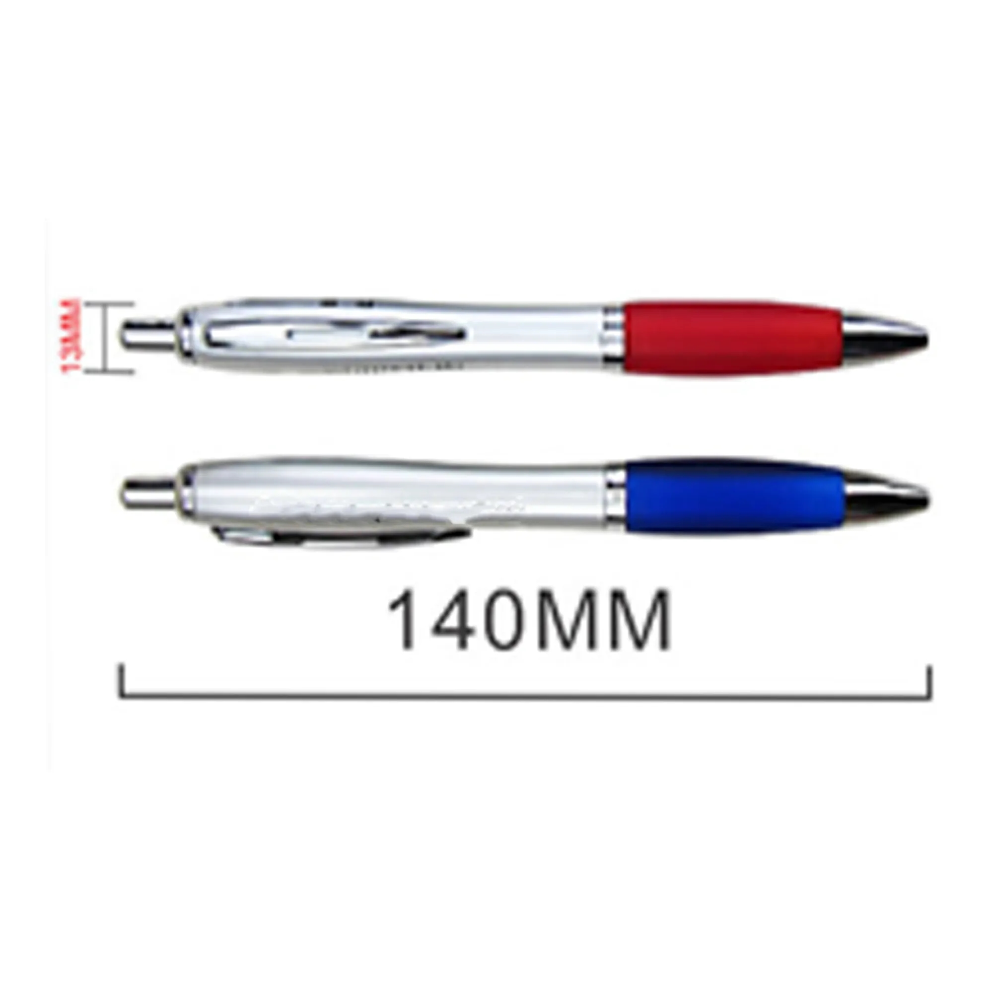 Plastic Ballpoint Pen With Rubber Grip 2