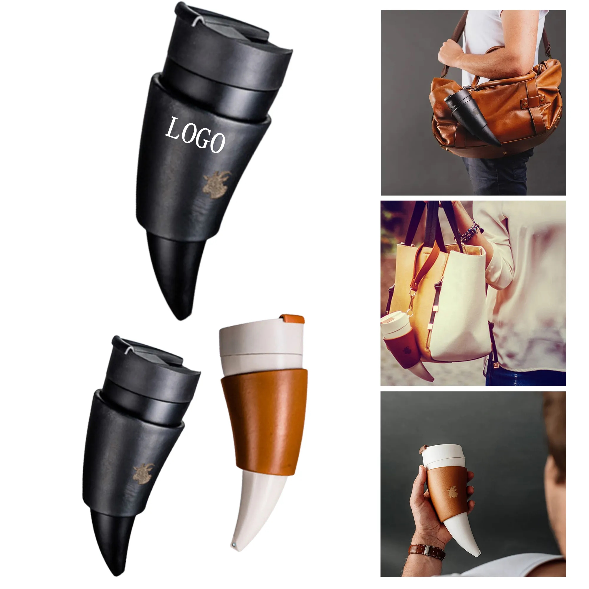 Insulated Stainless Steel Horn Cup 11oz 1