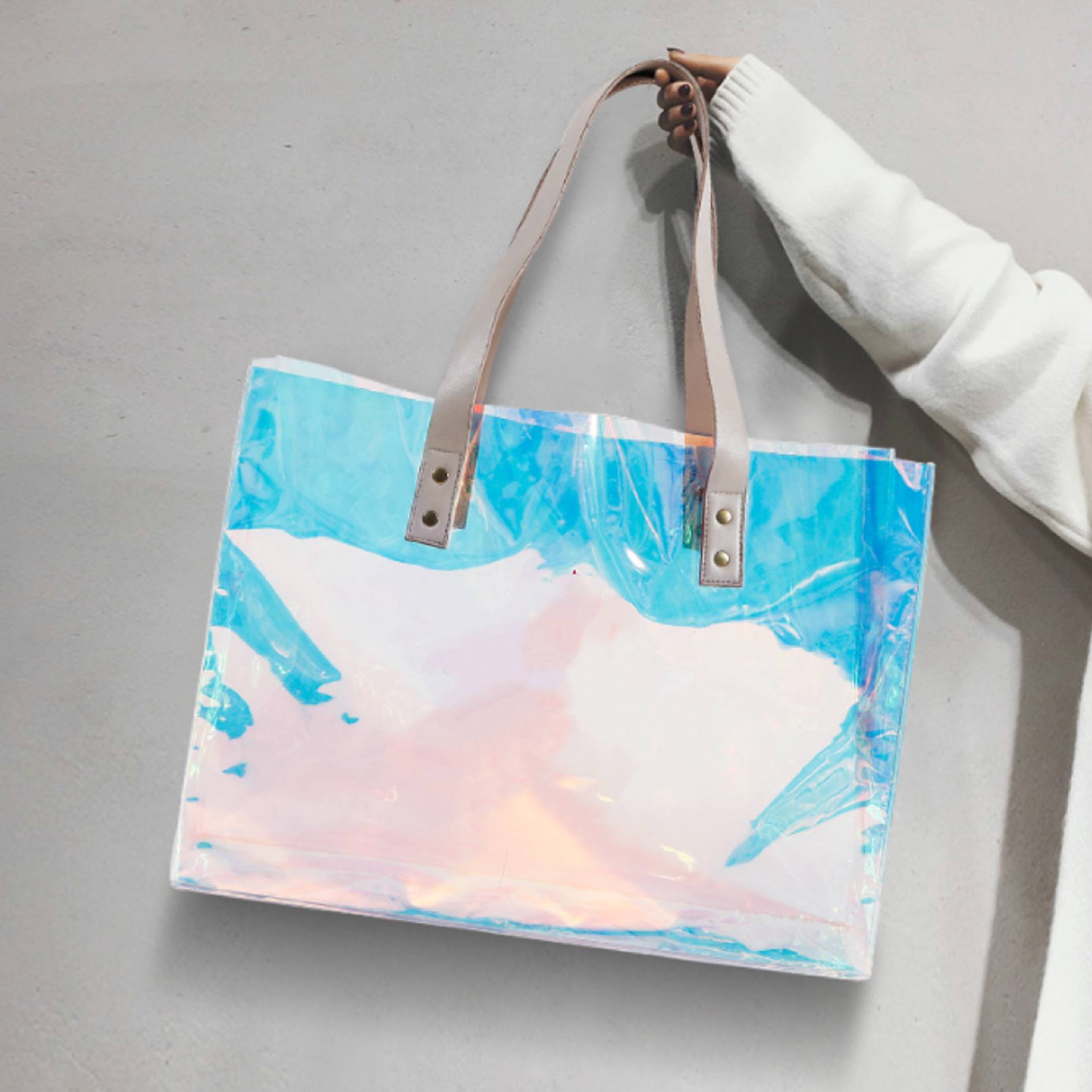 Holographic Clear Shopping Tote Bag 1