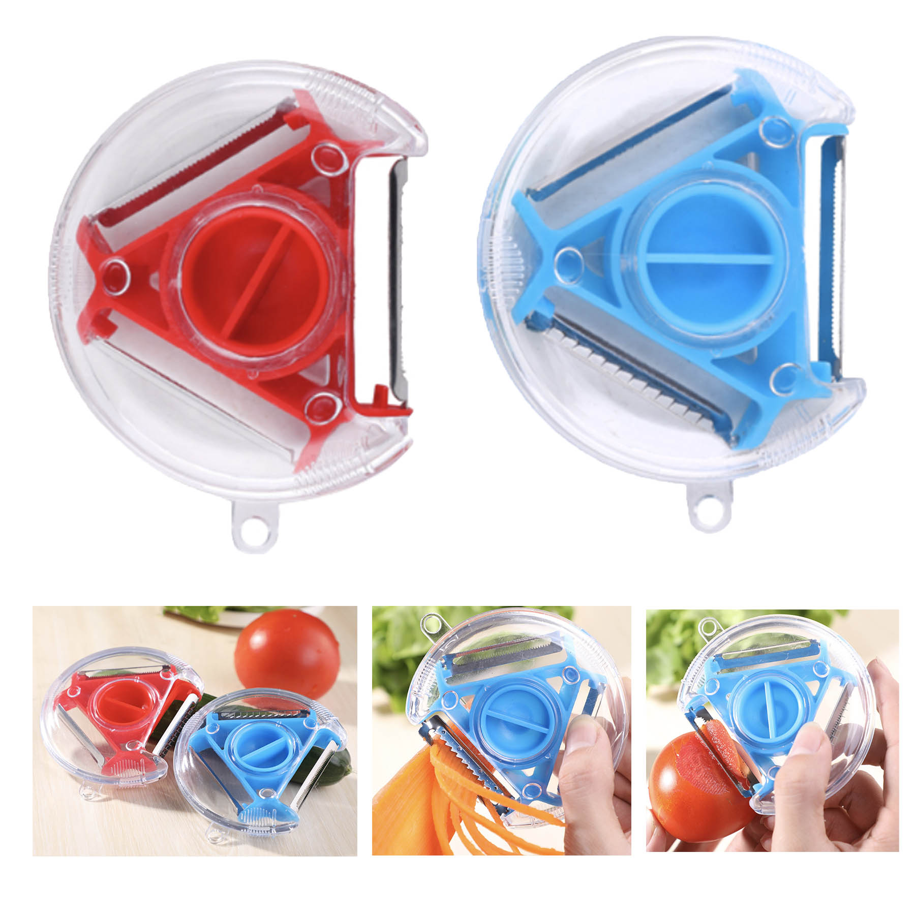 Custom Vegetable-fruit Peeler with 3 Blades 1