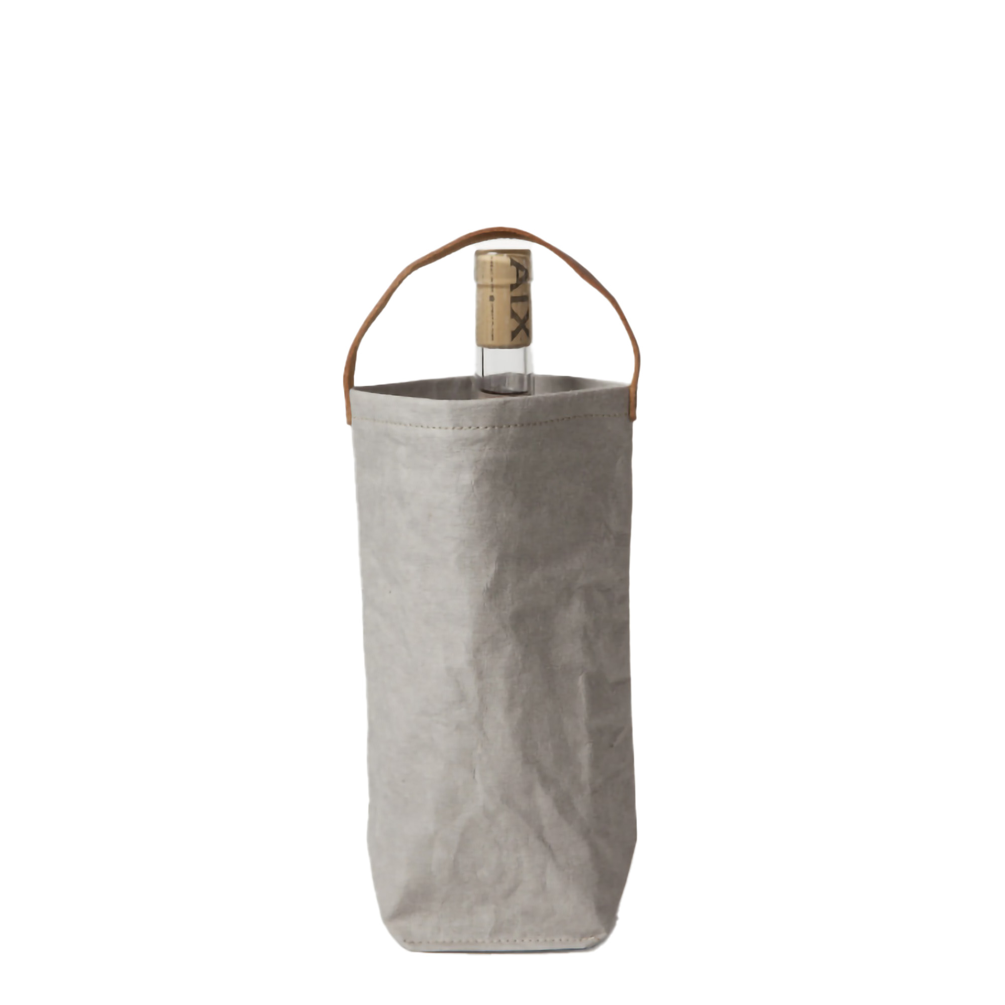 Washed Paper Connoisseur Single Bottle Wine Tote Bag 6