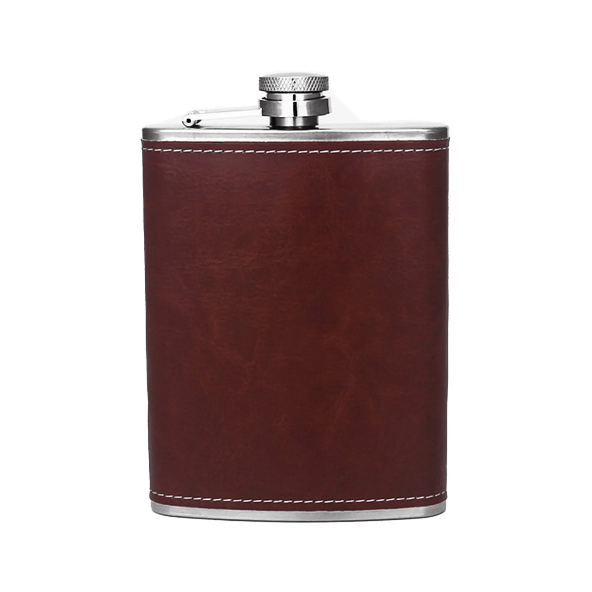 8oz Portable Outdoor Stainless Steel Flask -Red, custom water bottle with logo imprint 4