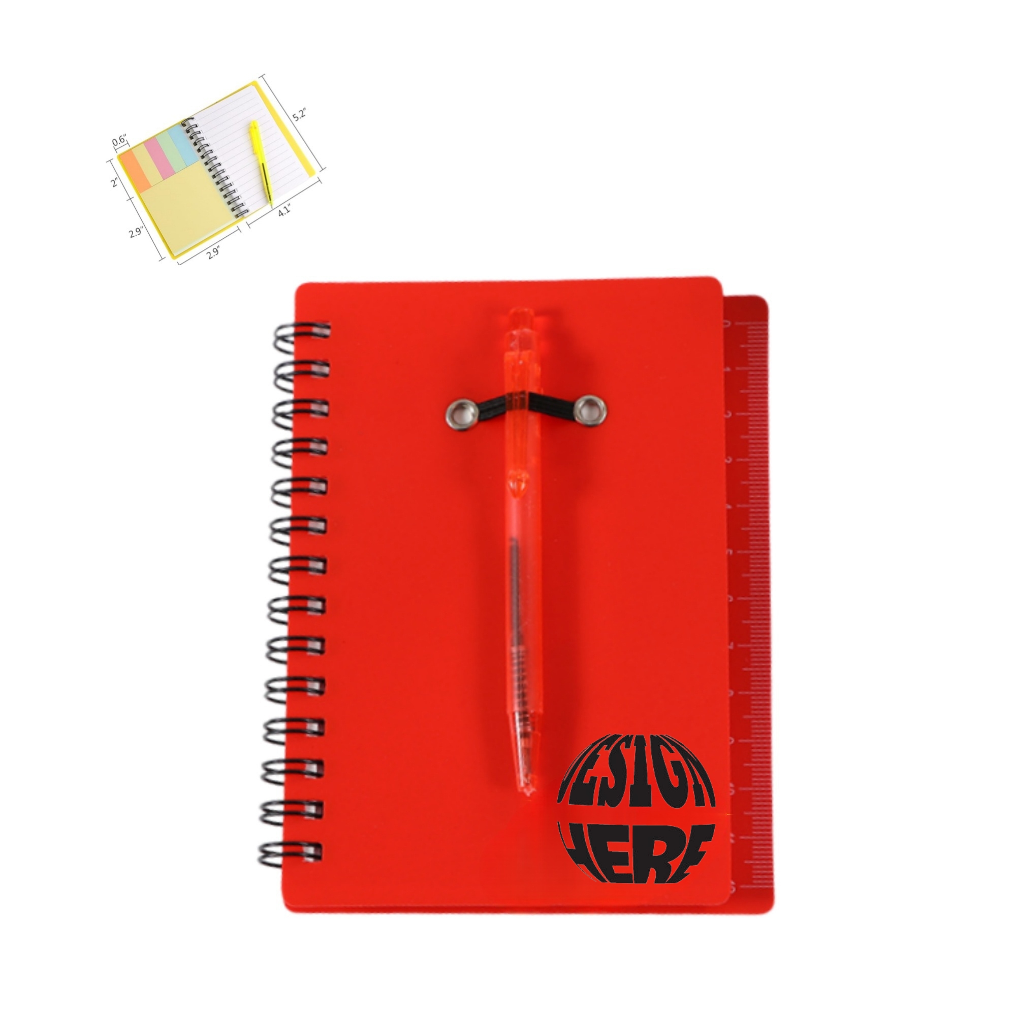 Spiral Notepad With Pen And Sticky Notes 4