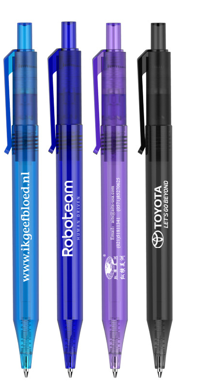 Promotion Ballpoint Pen Wholesale Transparent Hotel Pen Advertising Pen Logo Printing 1