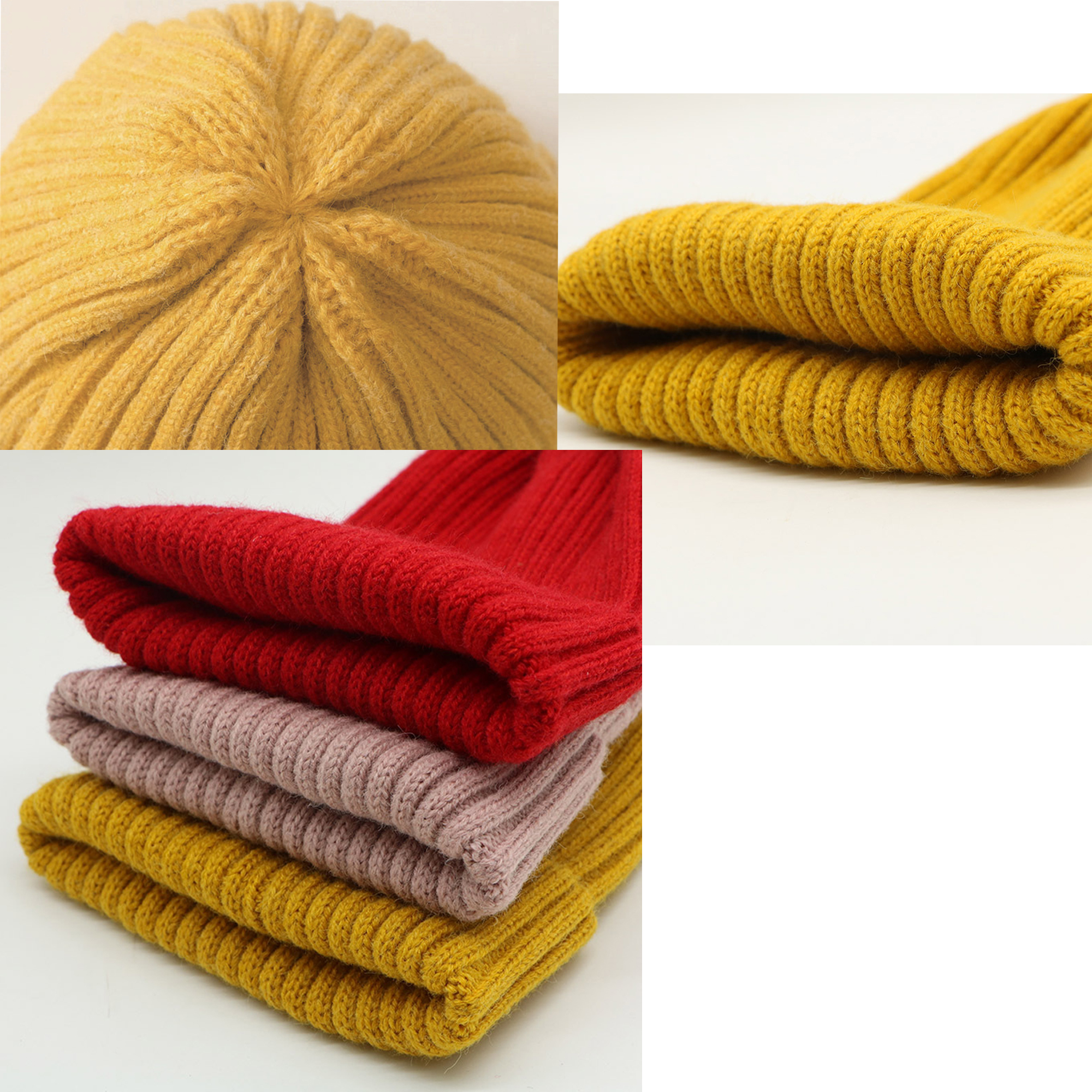 Thick Knit Acrylic Hat with Pointed Top Design 10