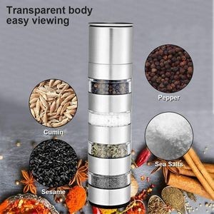 4 In 1 Pepper Grinder With Spice Cans Set For Convenient Seasoning 5