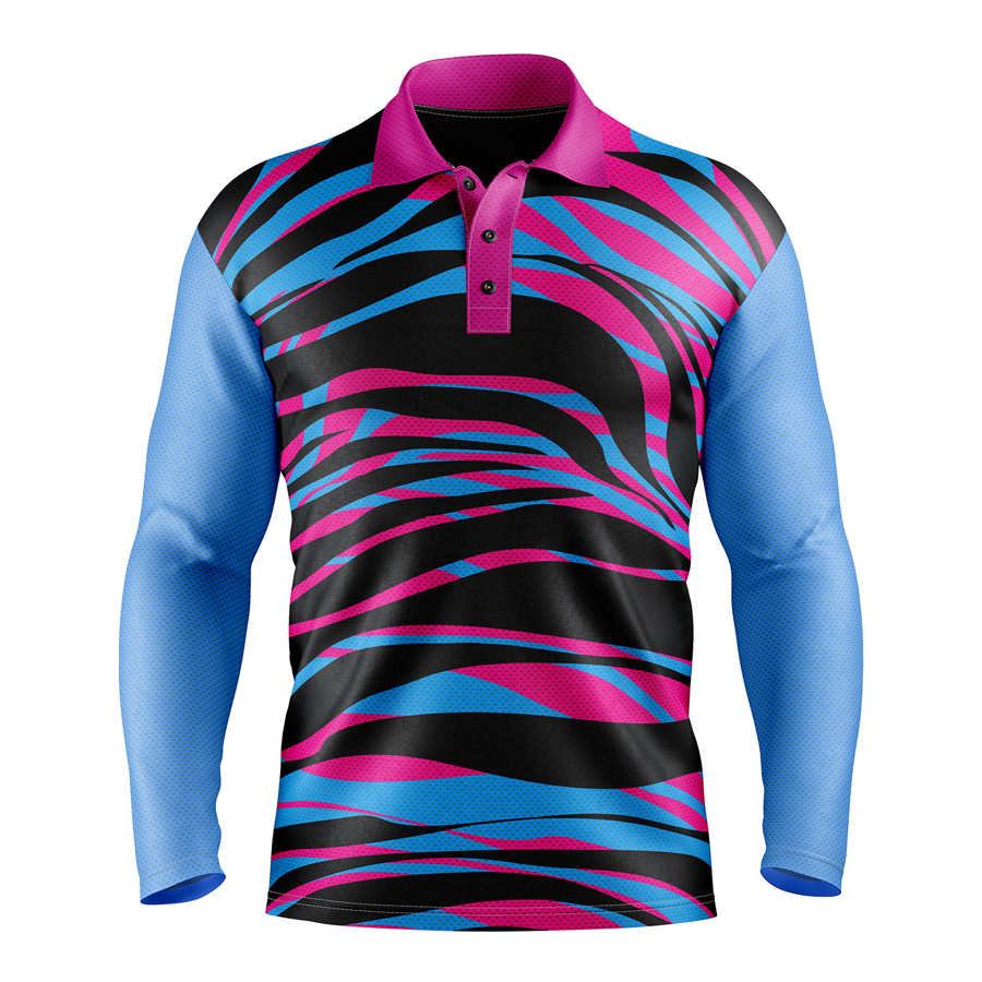 Sublimation Long Sleeve Polo - Spandex Interlock - Men, Women, Kids 2