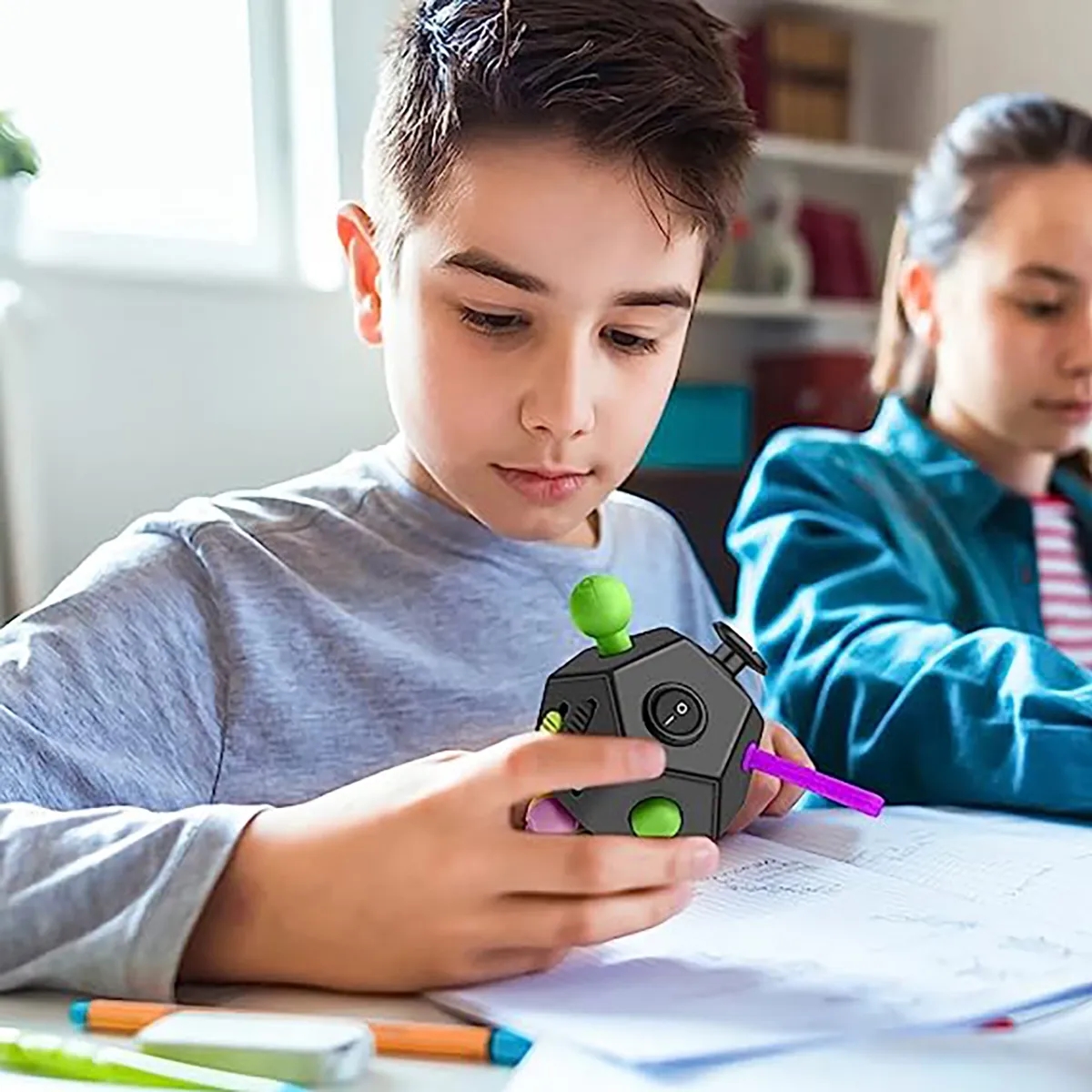 12 Sided Fidget Cube Relieves Stress Toys 3