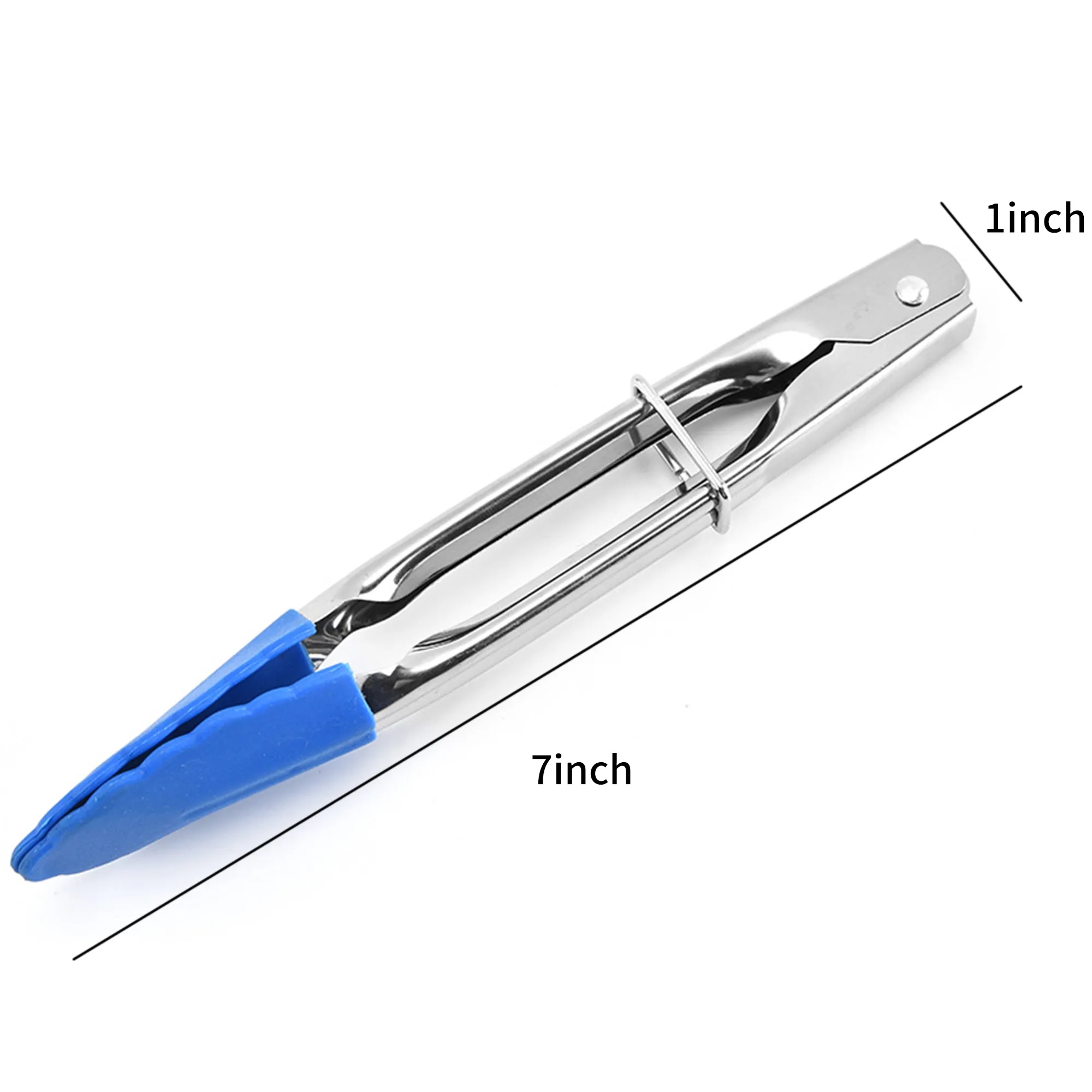 Stainless Steel BBQ Tongs with Silicone Tips 2