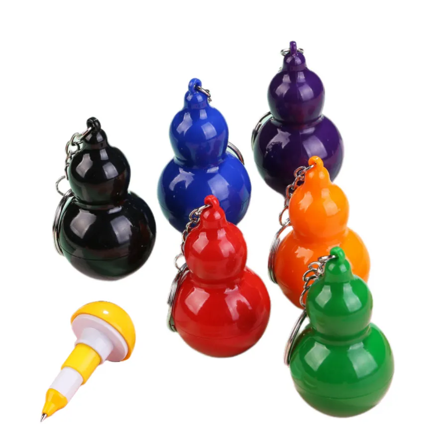 Gourd-shaped Stretchable Ballpoint Pen with Key Chain 2
