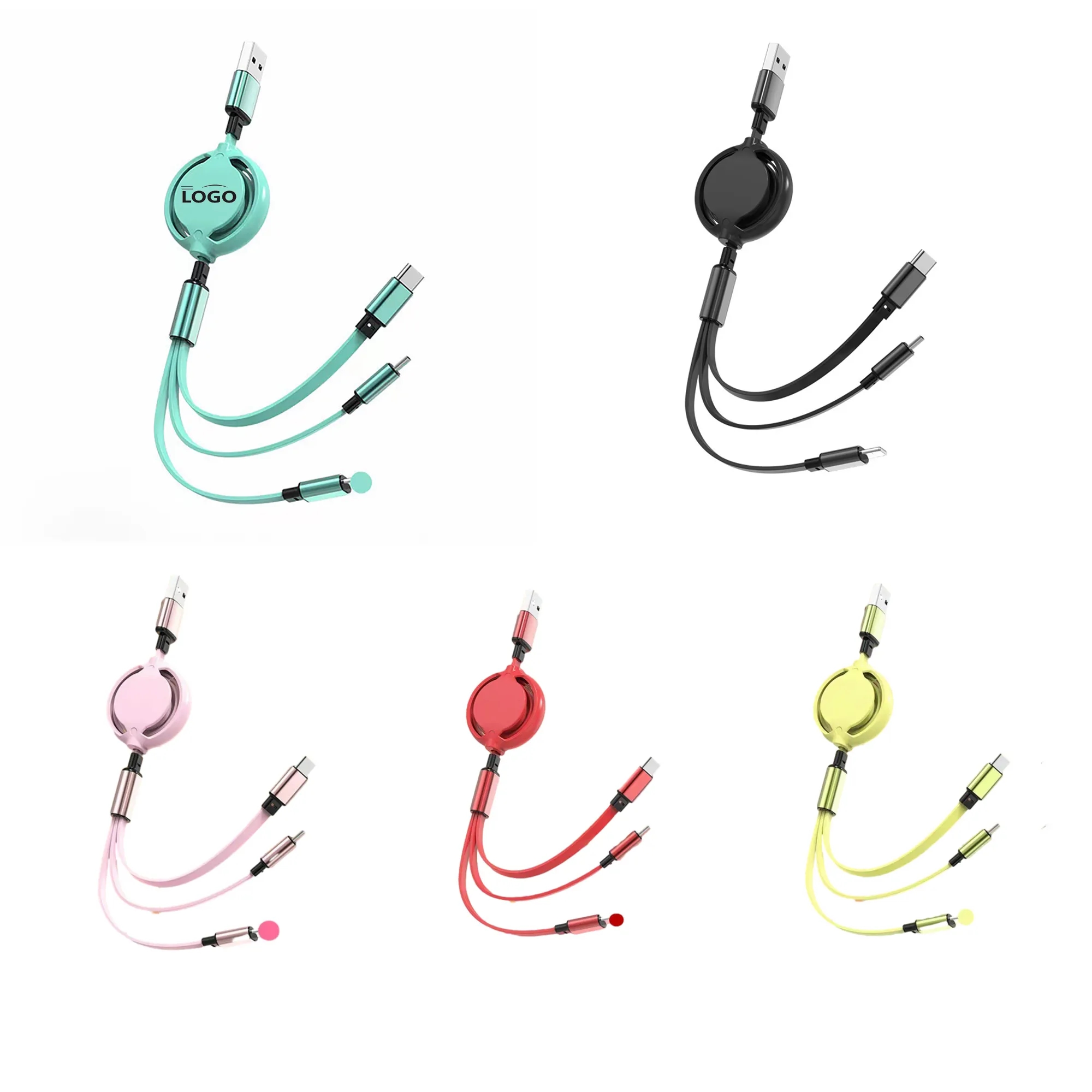 Telescopic Three-In-One Data Cable MOQ 100PCS 9