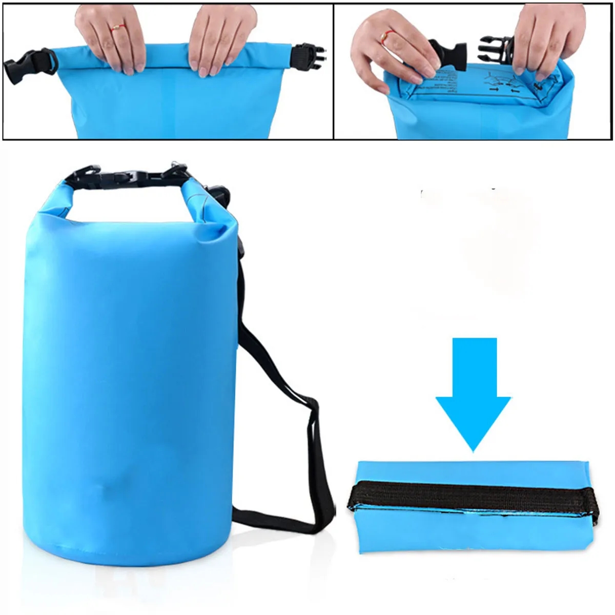 10L Floating Waterproof Dry Bag Backpack With Shoulder Strap 3