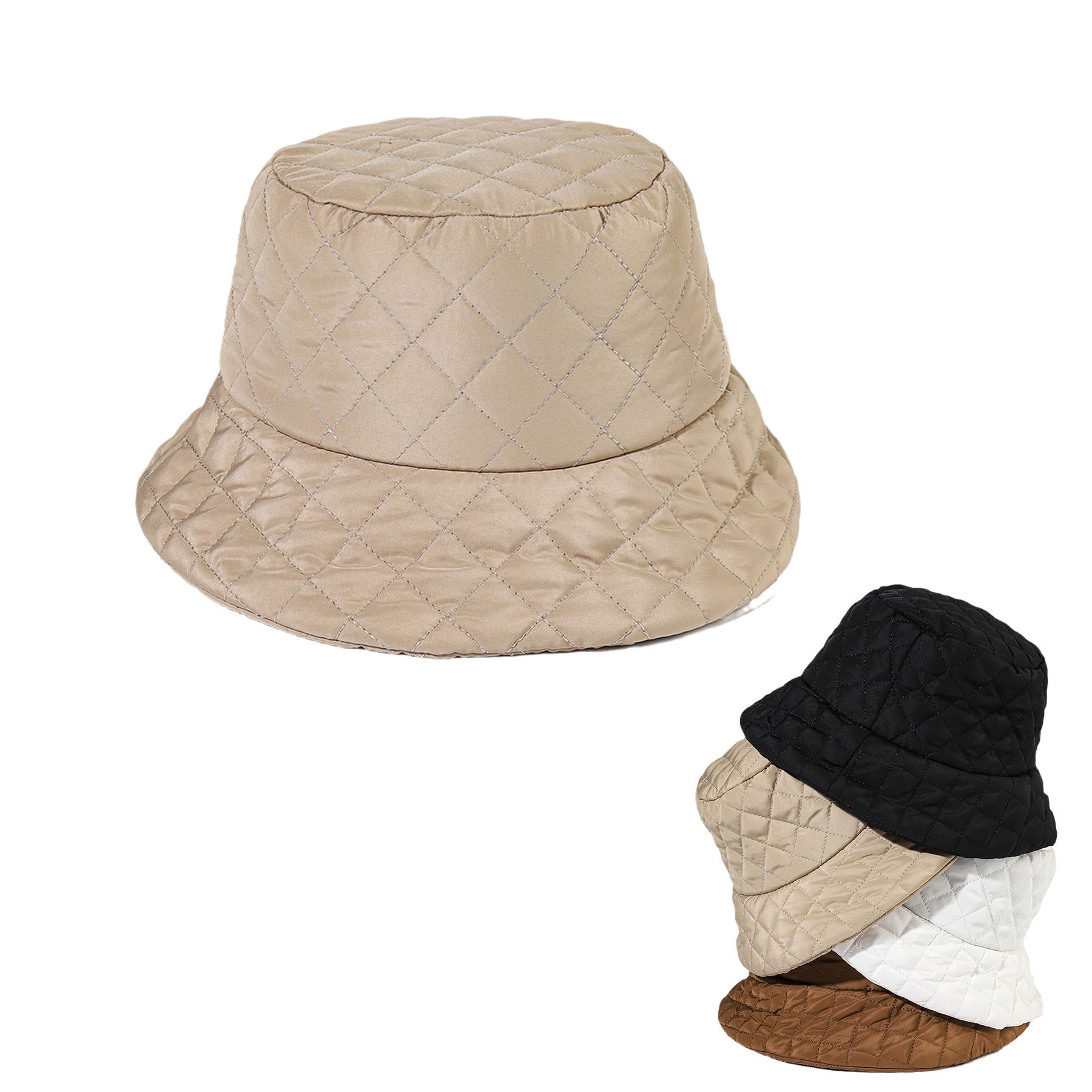 Warm Quilted Bucket Hat For Autumn/Winter