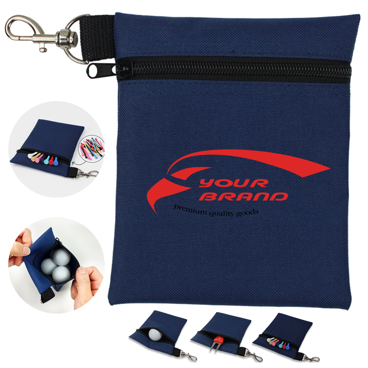 Golf Cleats Ball Tee Fork Tool Waist Bag Accessories 4