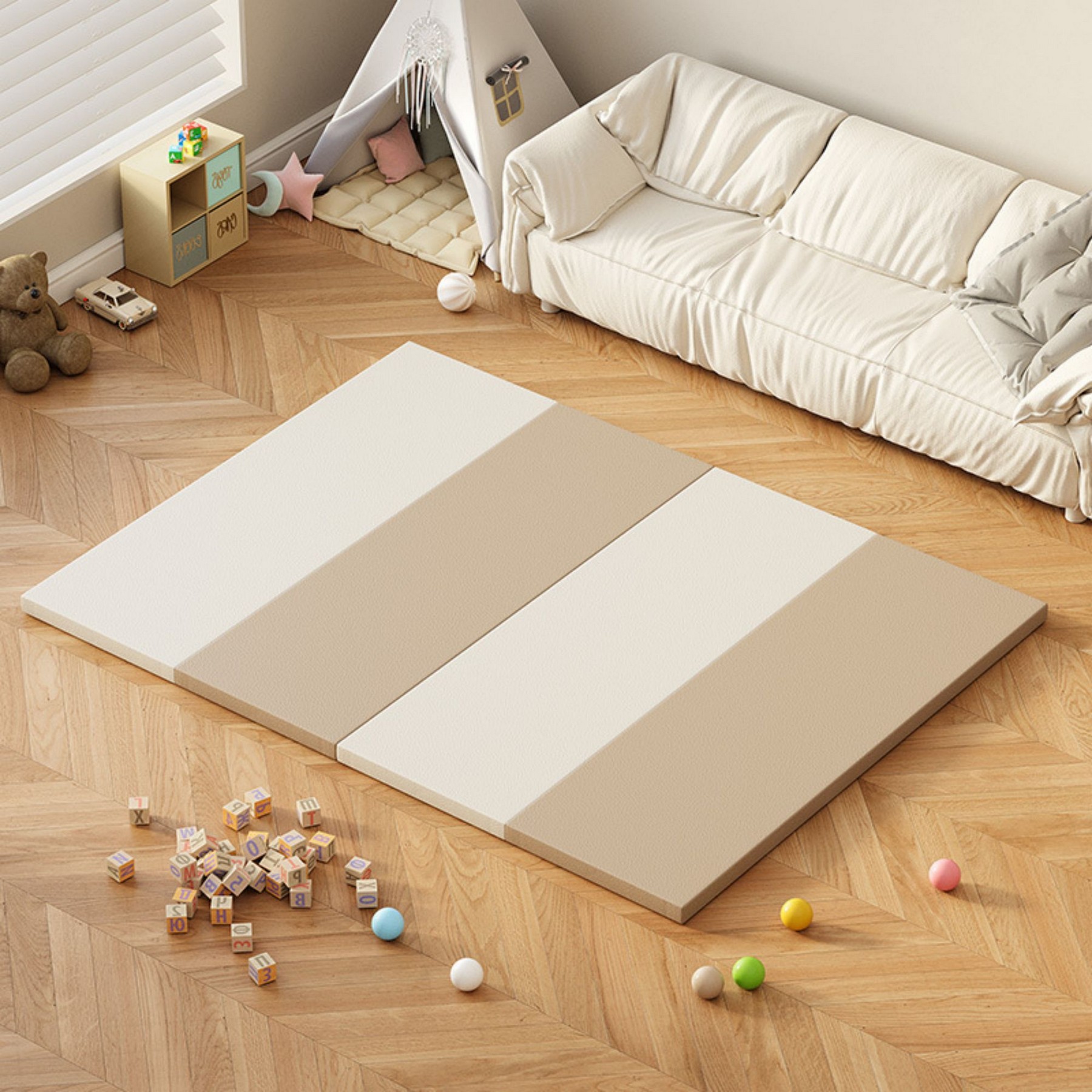 Foldable 4CM Thick Baby Crawling Mat, promotional toy with logo imprint 2
