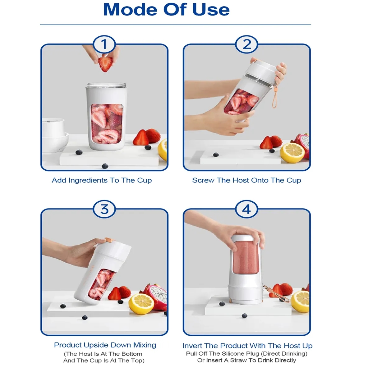 12oz Personal Handheld Fresh Juice Blender 1