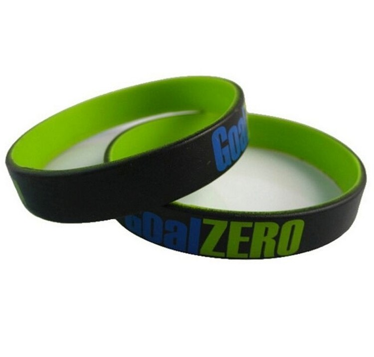 Dual Silicone Bracelets With 2 Color Screen Imprint 2