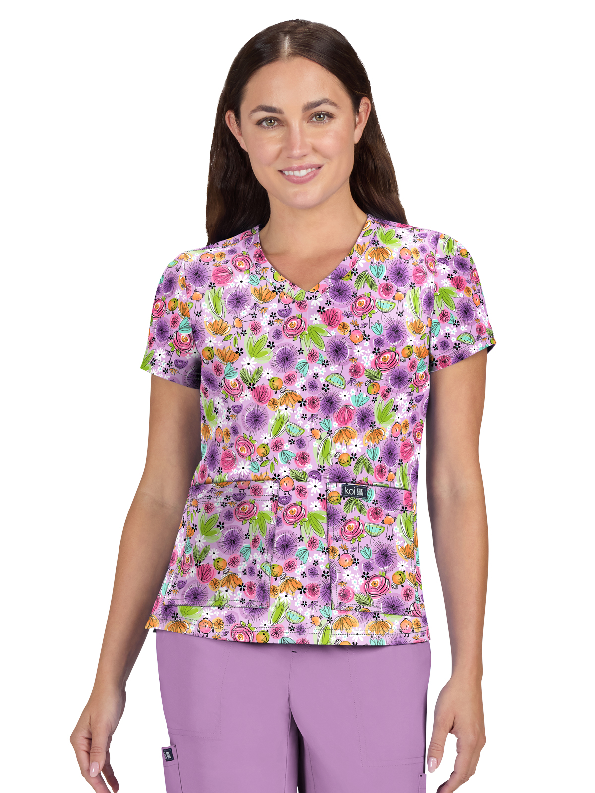 koi - Basics - Women's Two-Pocket Athletic-Inspired, Breathable Mesh Leslie Top 3