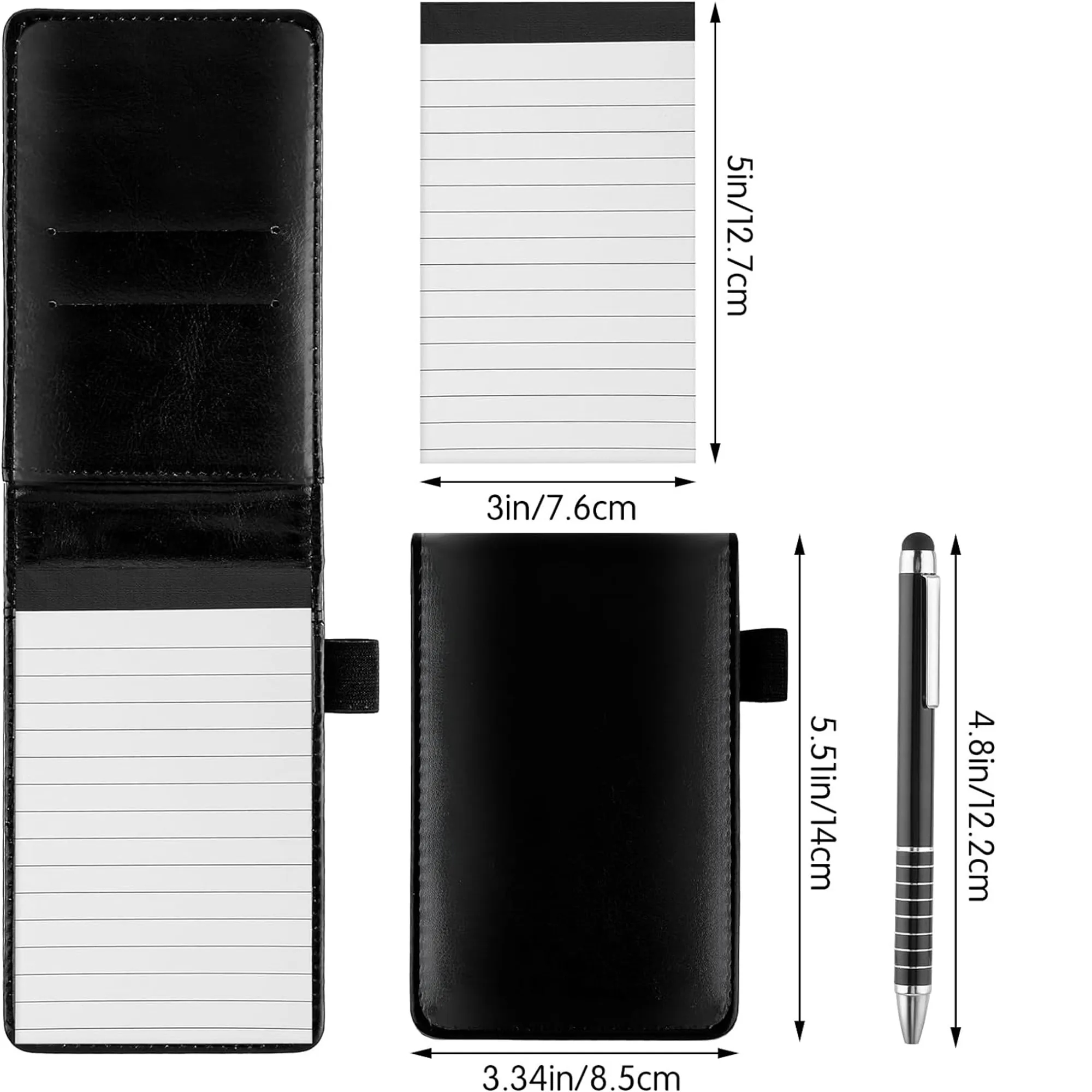 Mini Pocket Notepad Holder With Metal Pen 7