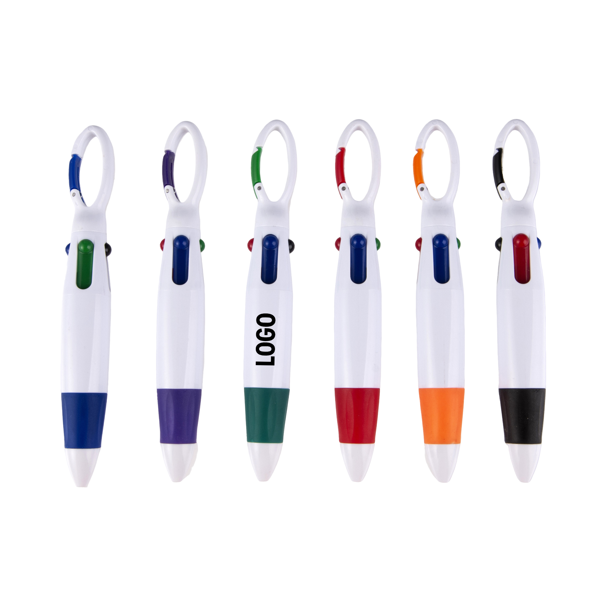 Lightweight Click Action Pen With Hanging Loop, custom pen with logo imprint 2
