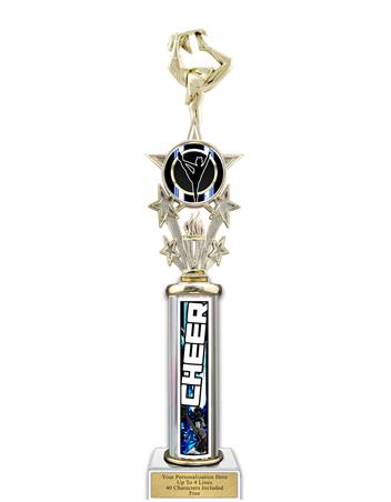 Trophy, 20" Action Matrix Blue Cheer 1 column 1