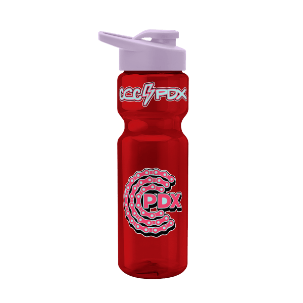Blazer 28oz Transparent Bike Bottle w/Drink-thru Lid 2785