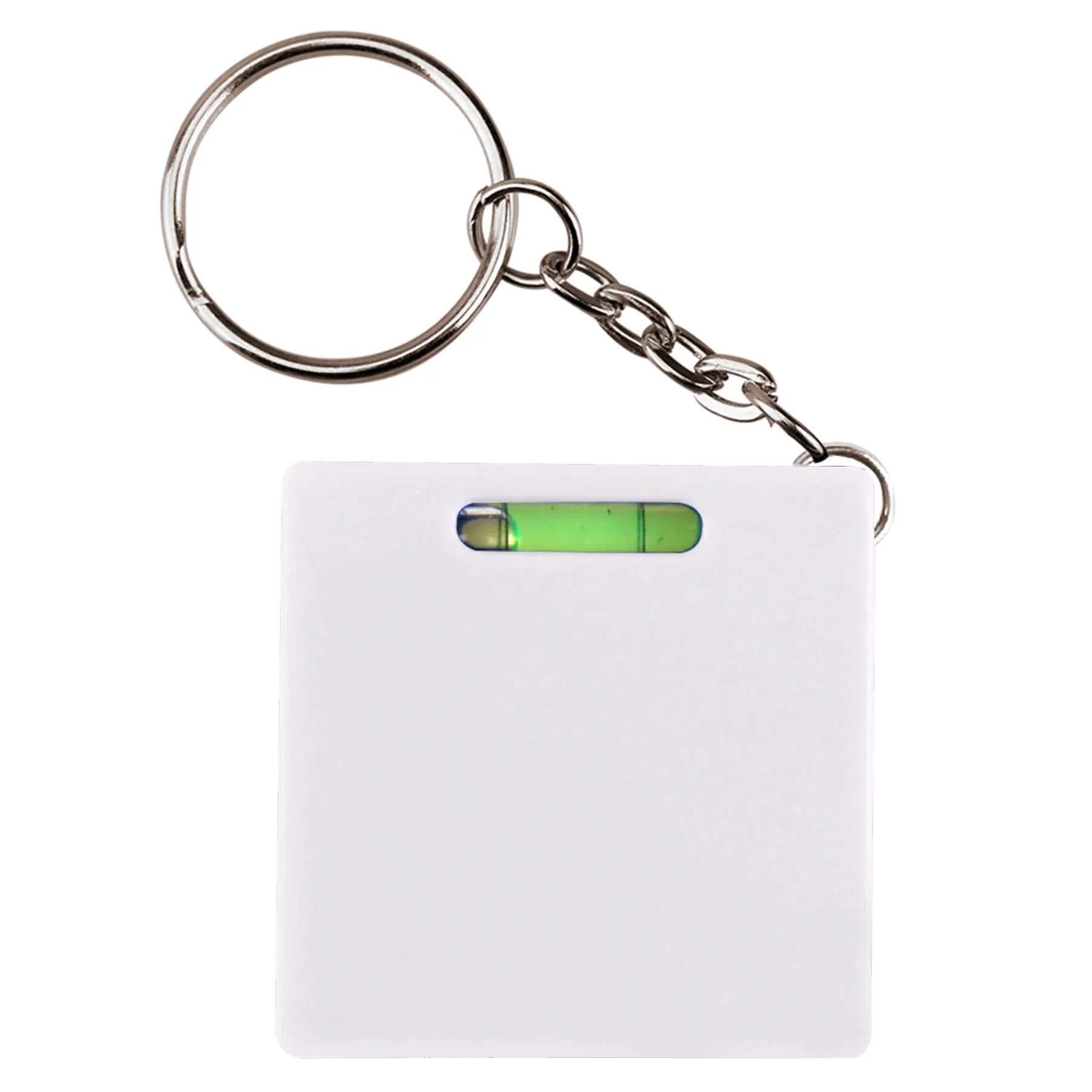 Square Tape Measure Keychain w/ Level 1