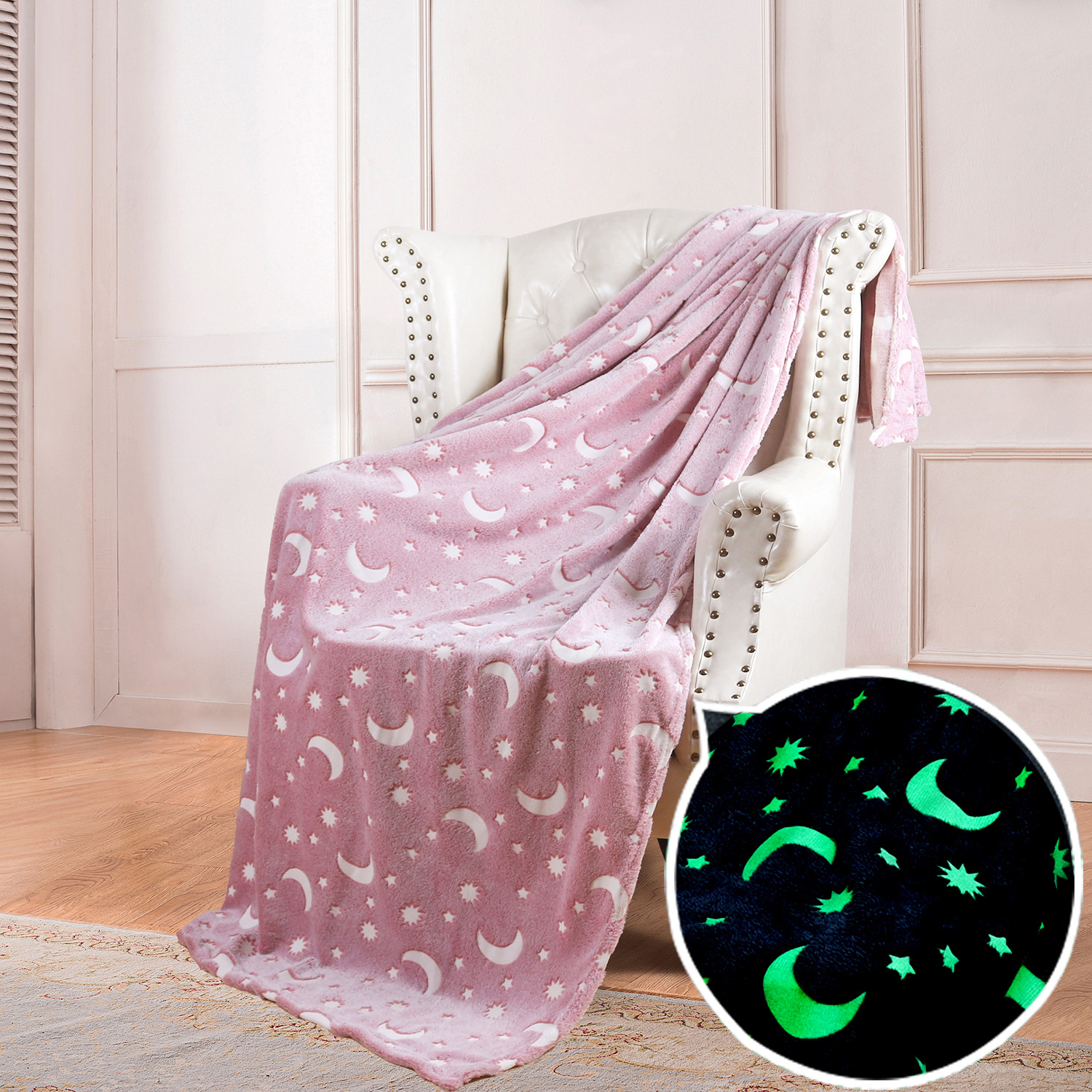 Glow In The Dark Fleece Throw Blanket 2