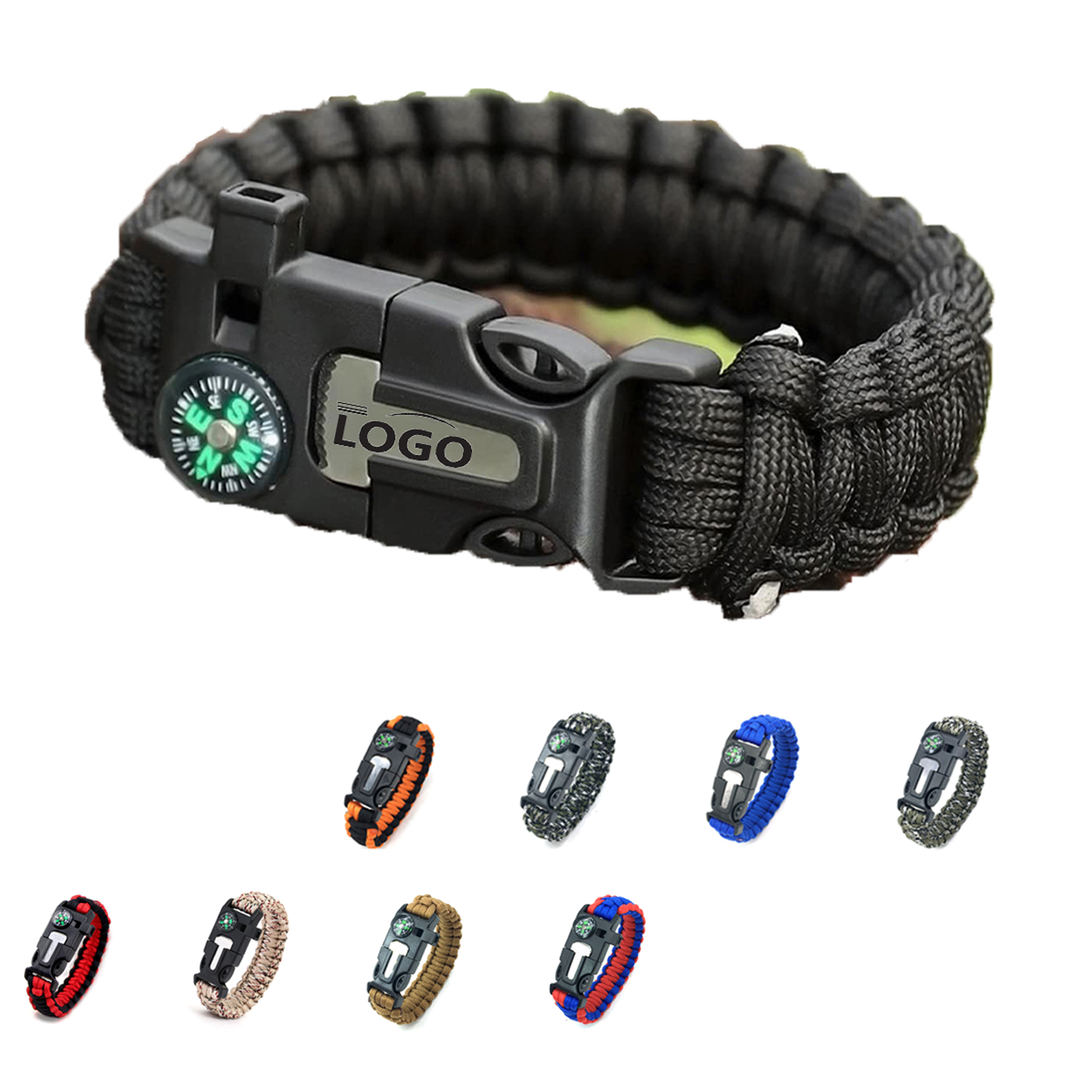 5-in-1 Outdoor Survival Rope Keychain 1