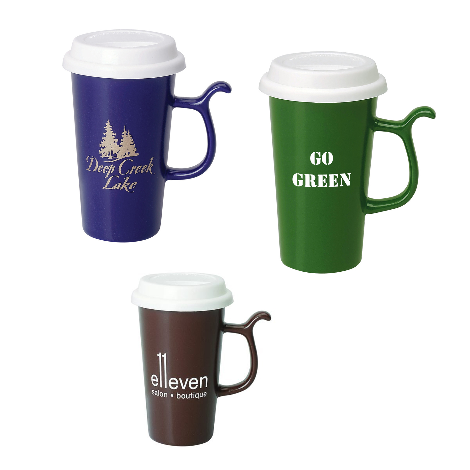 13oz. Travel Ceramic Mug w/Silicone Sip Top 1