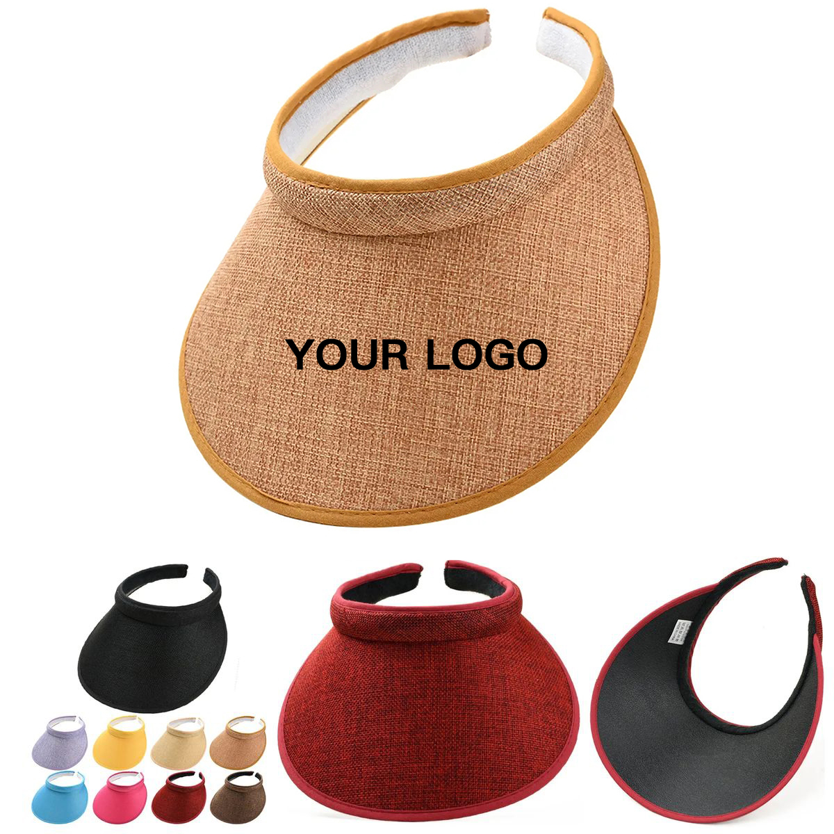 Breathable Linen Sun Visor For Summer Activities 17