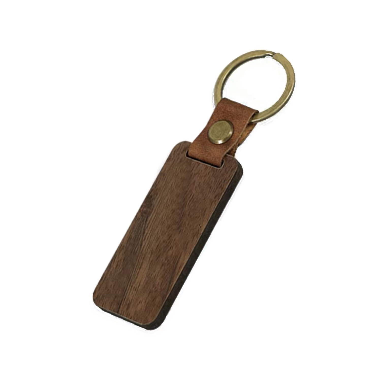 Wooden Rounded Rectangle Keychain 2