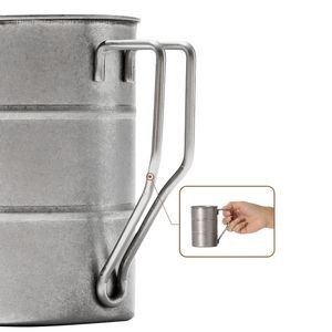 240ml Collapsible Stainless Steel Travel Cup With Key Ring 11