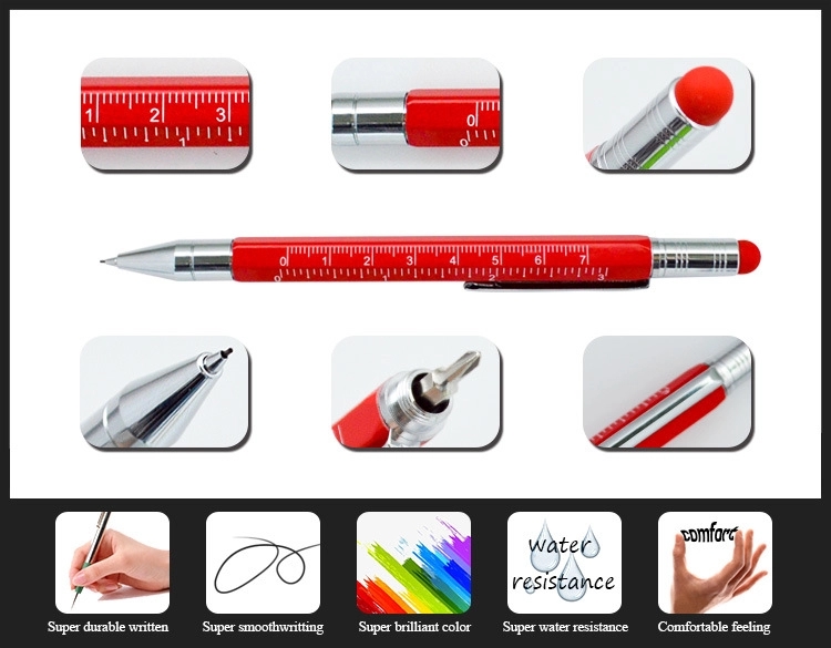 6-in-1 Stylus Twist Tool Pen- Plastic barrel 16