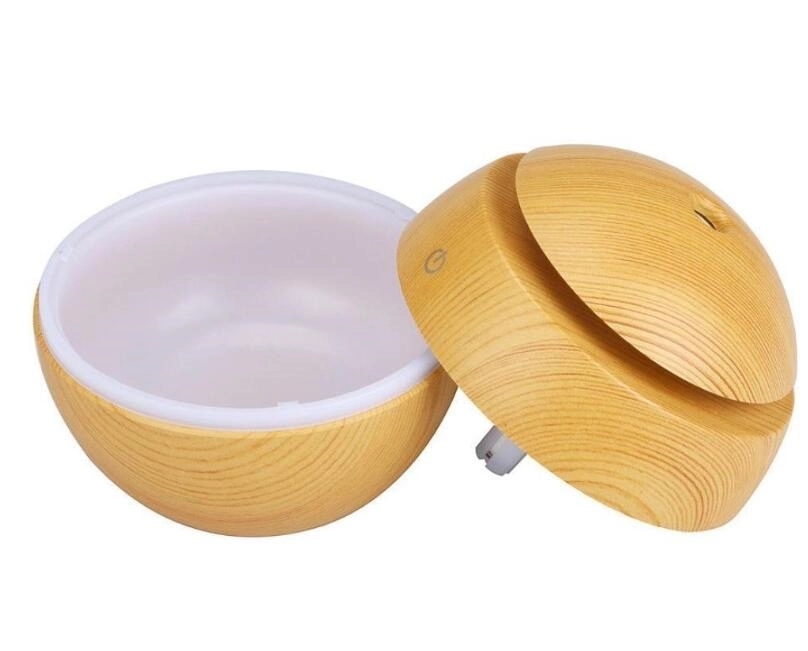 USB Wood Grain LED Lights Air Humidifier 5