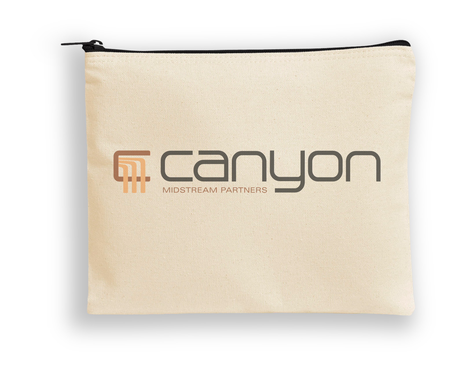 Canvas Accessories Pouch with Black Zipper 6