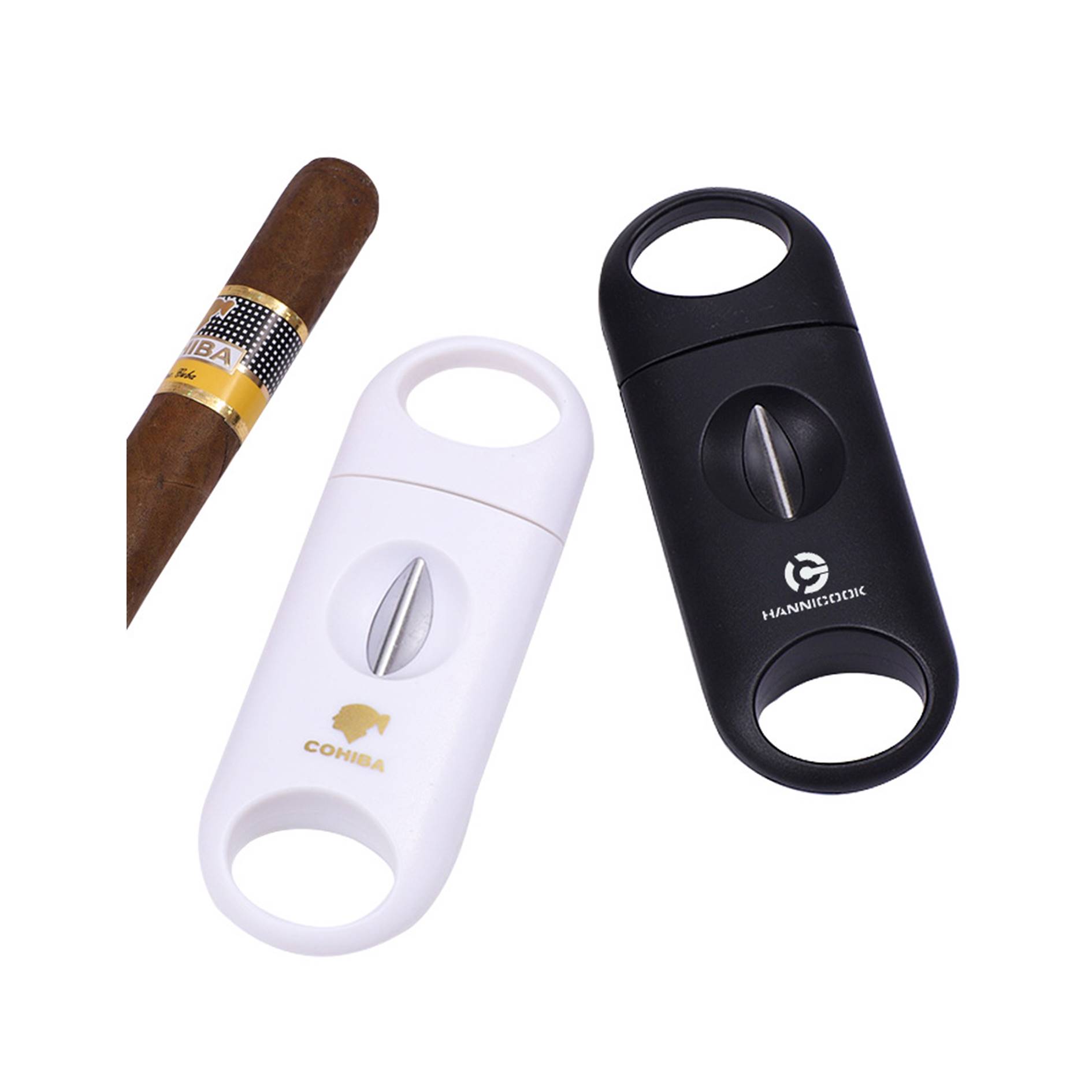 Portable Plastic V Shape Cigar Cutter 2