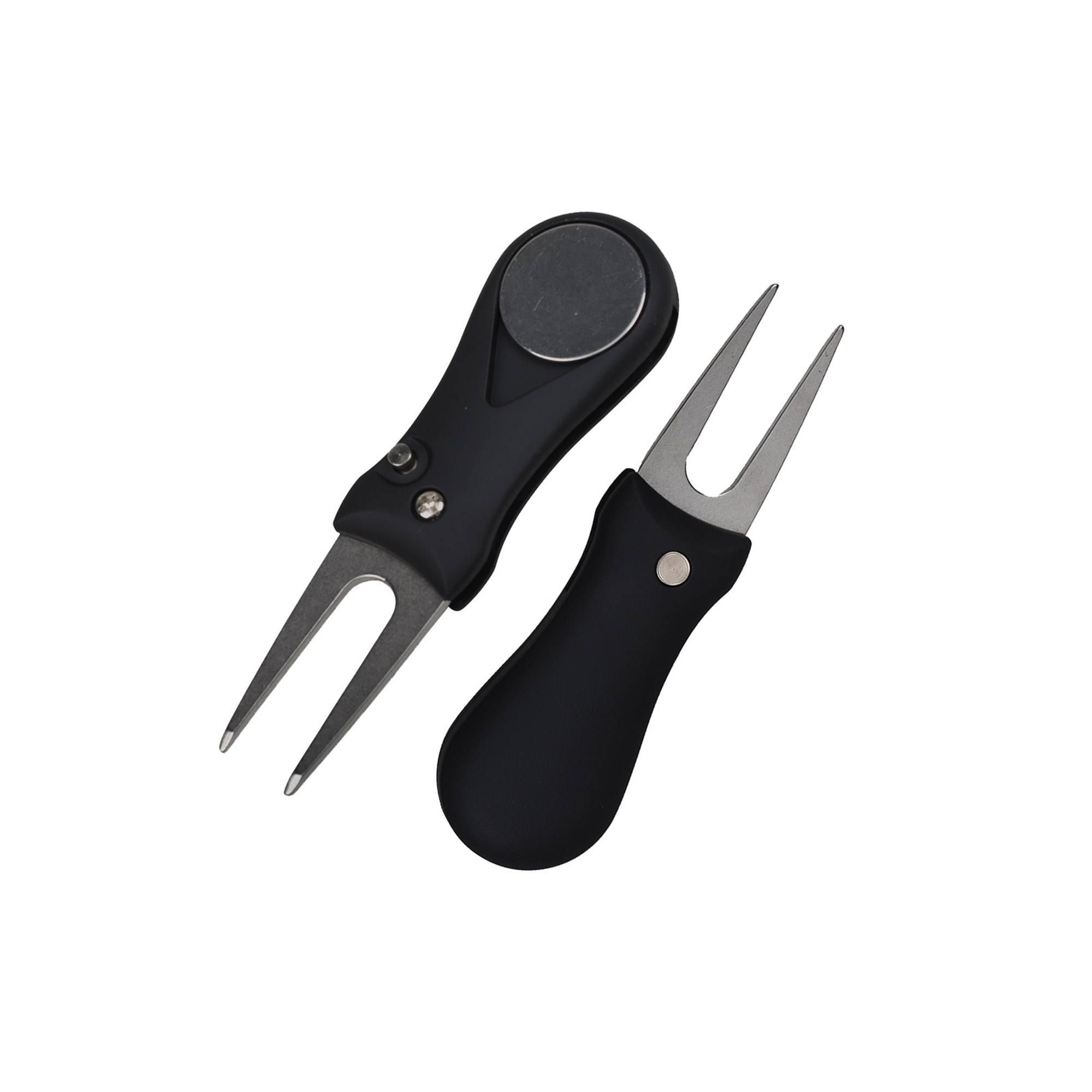 Foldable Golf Divot Tool With Magnetic Ball Marker 2.8" 10
