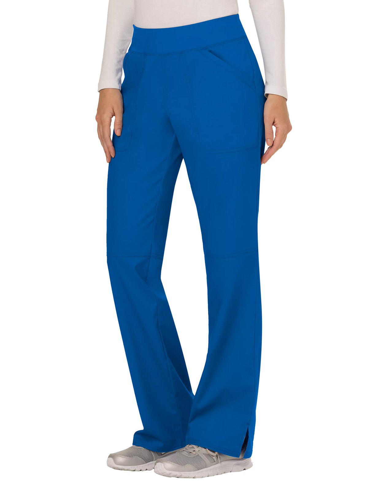 Cherokee - Workwear Revolution - Women's 4-Pocket Mid Rise Straight Leg Pull-on Pant 30