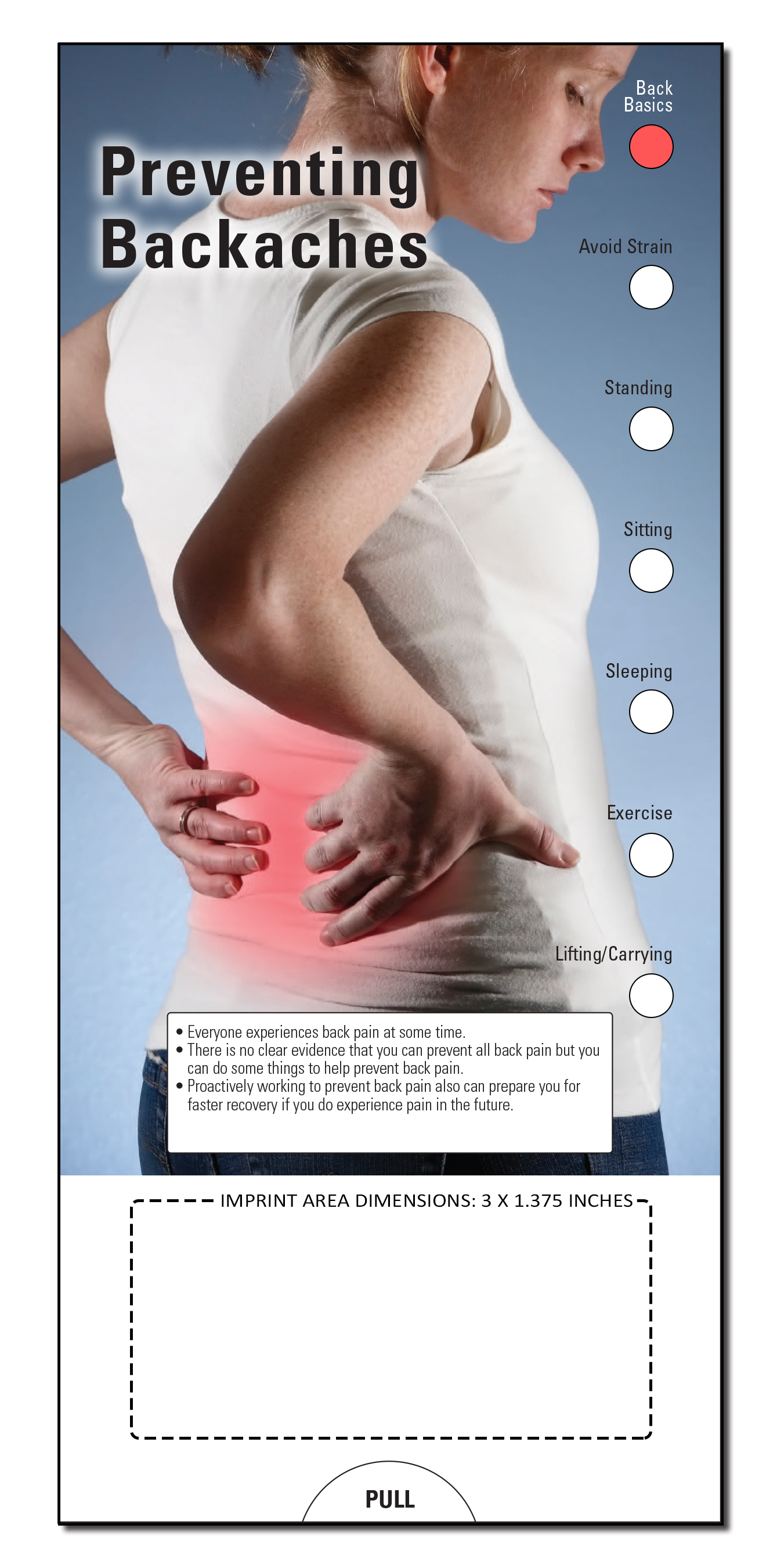 SLIDE CHART - Preventing Backaches Slide Chart 3